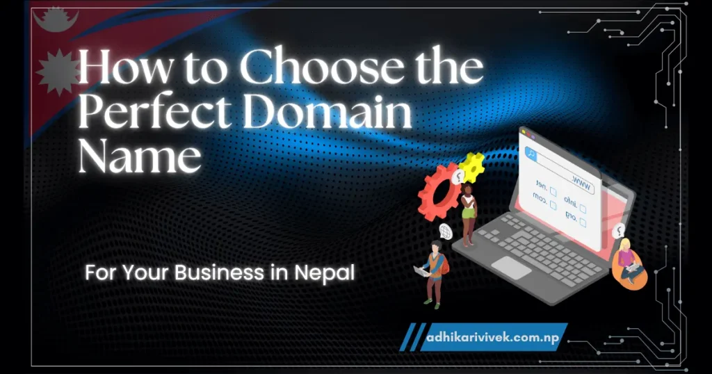 Person selecting a website name on laptop – guide on how to choose the perfect domain name